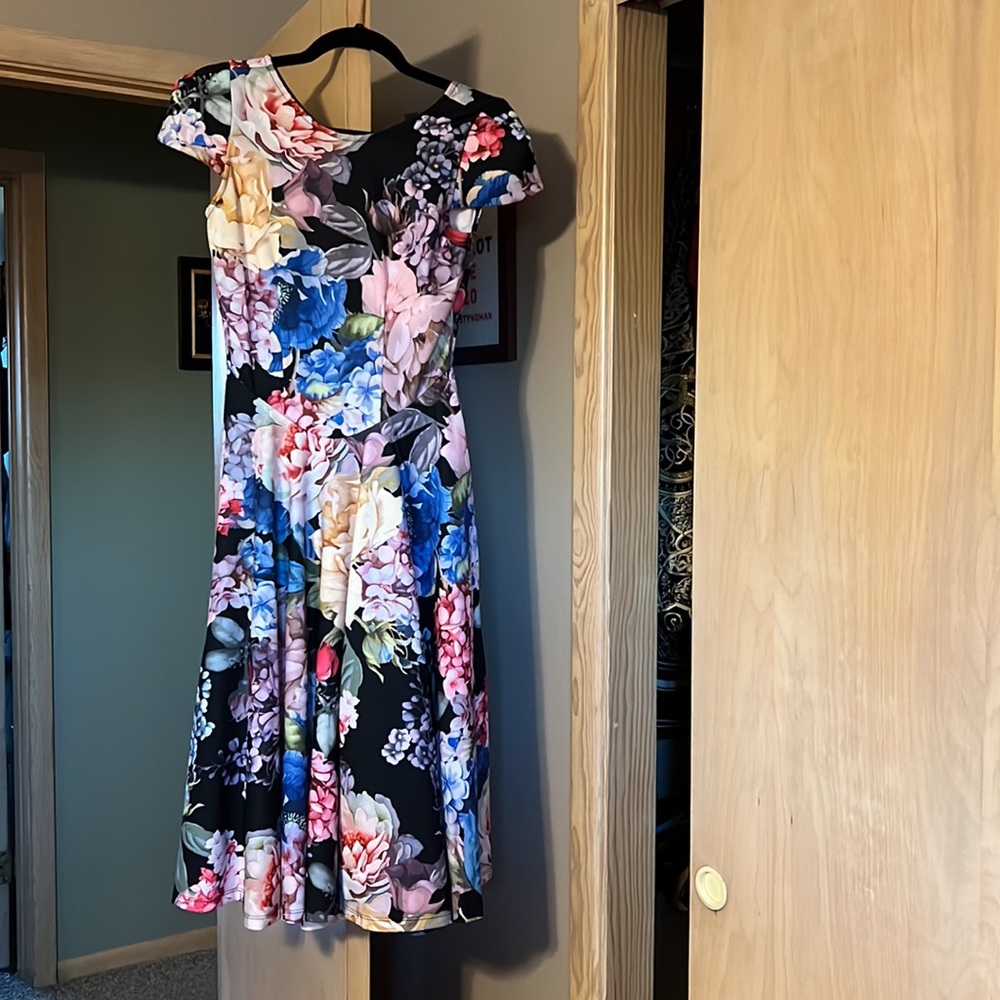 Mark Bouwer Floral A-Line Dress